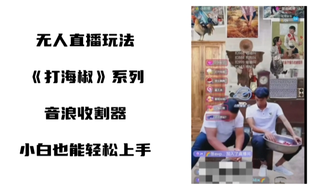打油辣子无人直播搞恶新项目，新手快速上手撸抖币收种器-太奇网创联盟