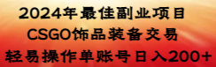 2024年最好兼职副业 CSGO装饰品游戏交易 随便实际操作单账户日入200-太奇网创联盟