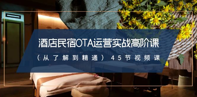 酒店民宿-OTA经营实战演练高级课45节视频课程-太奇网创联盟