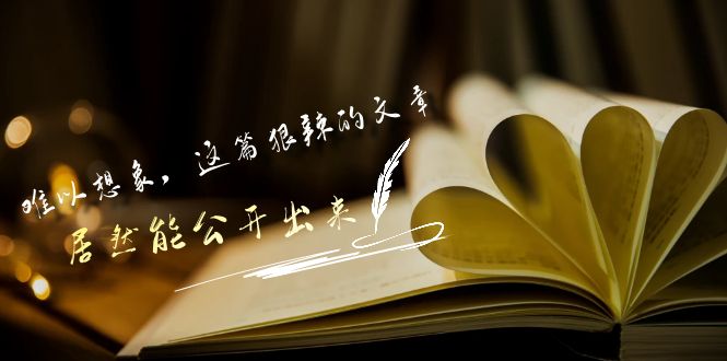 某付费文章《难以 想象，这篇狠辣的文章，居然能公开出来》-太奇网创联盟