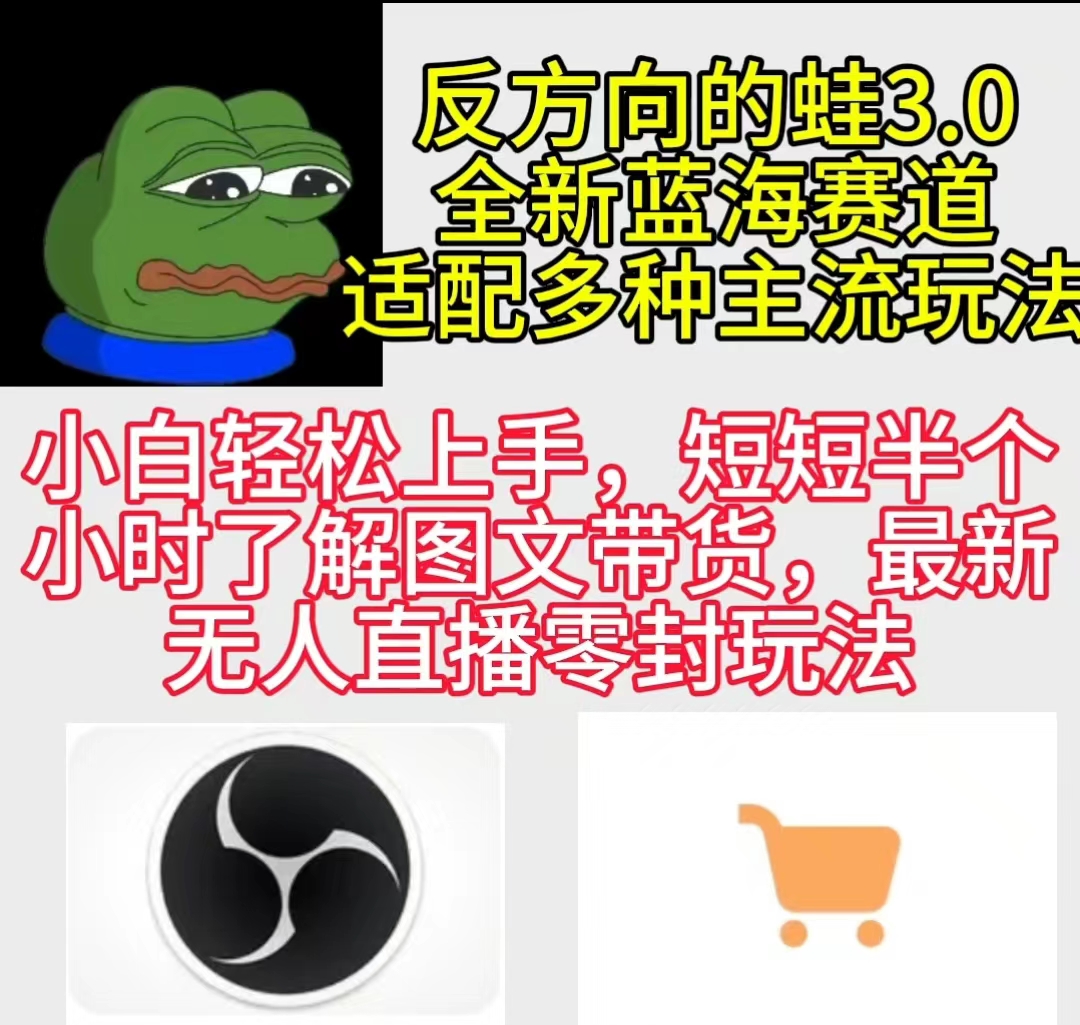 反向的蛙3.0，图文并茂全新游戏玩法，转现多样化，新蓝海项目，新手快速上手-太奇网创联盟