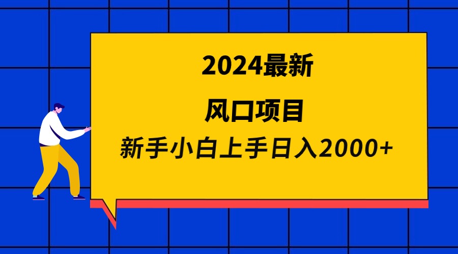 2024全新蓝海项目 新手入门日入2000-太奇网创联盟