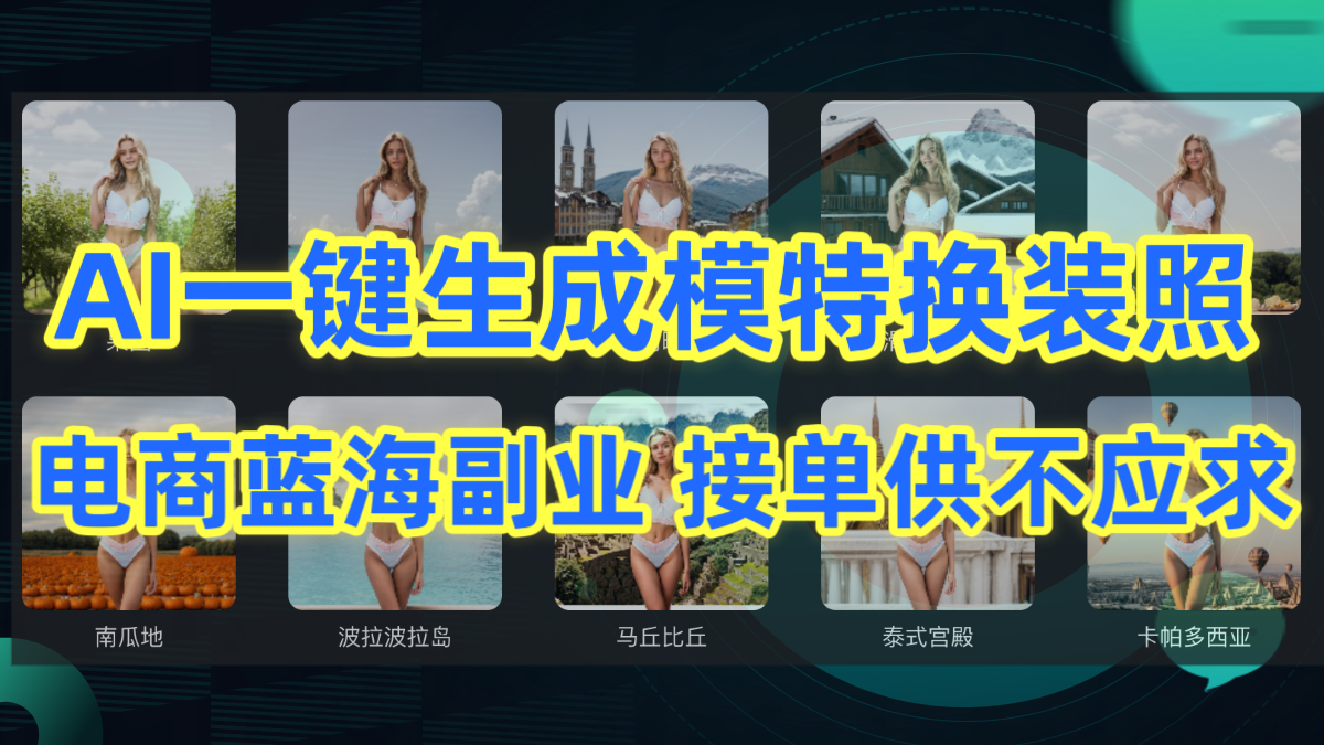 AI制做一键生成女模特改装照，电子商务瀚海第二职业需求量很高-太奇网创联盟