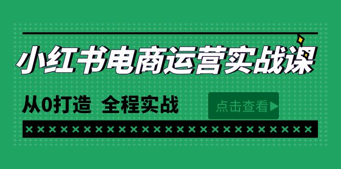 全新小红书的·网店运营实战演练课，从0打造出  全过程实战演练-太奇网创联盟