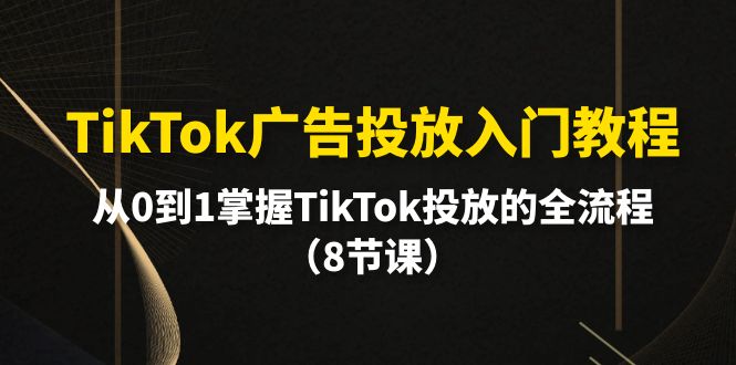 TikTok广告营销基础教程，从0到1把握TikTok推广等各个环节-太奇网创联盟