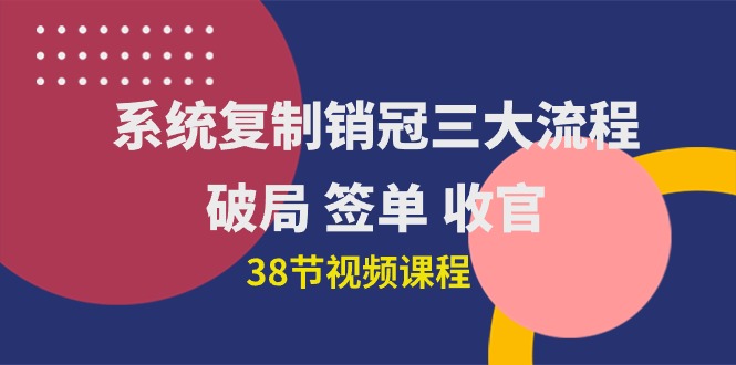 系统复制 销售冠军三大步骤，突破 出单 完美收官-太奇网创联盟