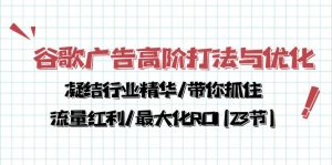 谷歌广告高阶打法与优化，凝结行业精华/带你抓住流量红利/最大化ROI(23节)-太奇网创联盟