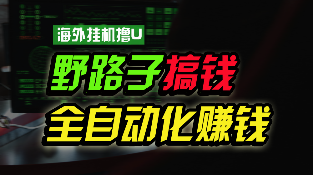 国外放置挂机撸U新渠道，日赚8-15美金，全过程无人化，可大批量变大，个人工作室…-太奇网创联盟