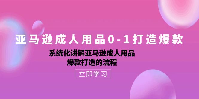 亚马逊平台两性用品0-1推出爆款：专业化解读亚马逊平台两性用品爆款打造的操作流程-太奇网创联盟