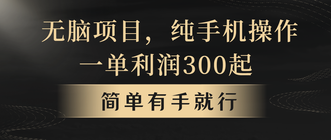 没脑子新项目，一单几百元，轻轻松松月入5w ，看了就可以直接实际操作-太奇网创联盟
