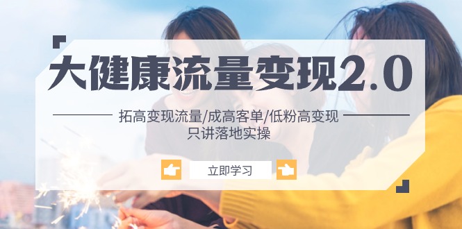 大健康产业 总流量 转现2.0：拓高转现 总流量/成高客单/低筋粉高转现/只谈落地式实战演练-太奇网创联盟