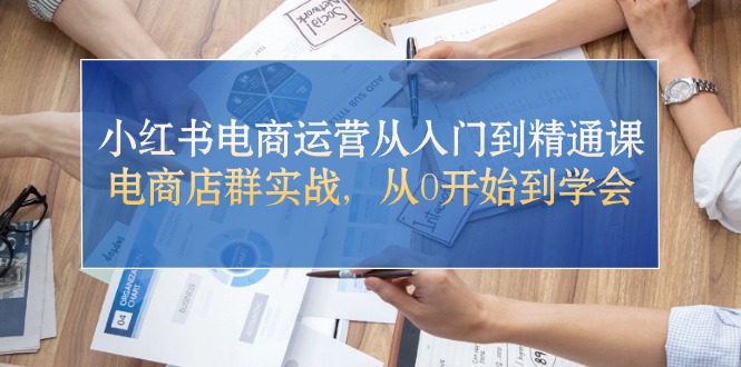 小红书电商运营从入门到精通课，电商店群实战，从0开始到学会-太奇网创联盟