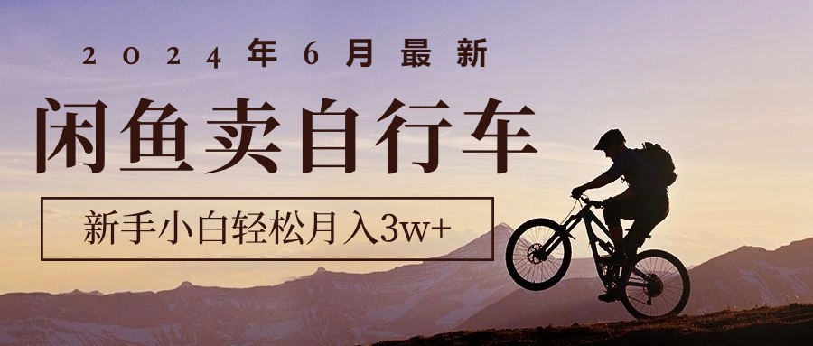 2024年6月全新淘宝闲鱼单车，新手入门轻轻松松月收入3w 新项目-太奇网创联盟