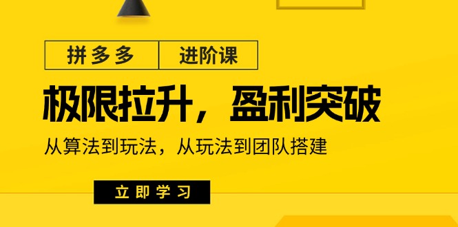 拼多多·进阶课：极限拉升/盈利突破：从算法到玩法 从玩法到团队搭建-18节-太奇网创联盟