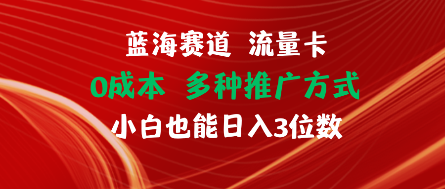 瀚海跑道 上网卡 0成本费 新手也可以日入三位数-太奇网创联盟