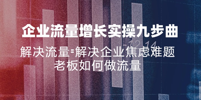 公司流量增长实战演练九步曲，处理总流量=帮助企业解决焦虑情绪难点，老总怎样做流量-太奇网创联盟