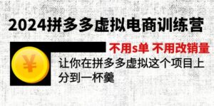 2024拼多多虚拟电商训练营 不s单 不改销量  做虚拟项目分一杯羹(更新10节)-太奇网创联盟