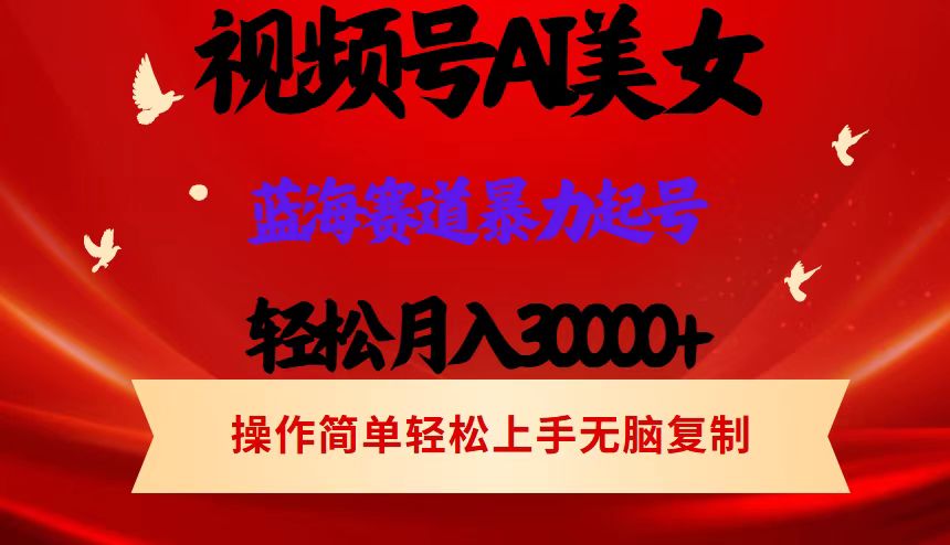 视频号AI美女跳舞，轻松月入30000+，蓝海赛道，流量池巨大，起号猛，当…-太奇网创联盟