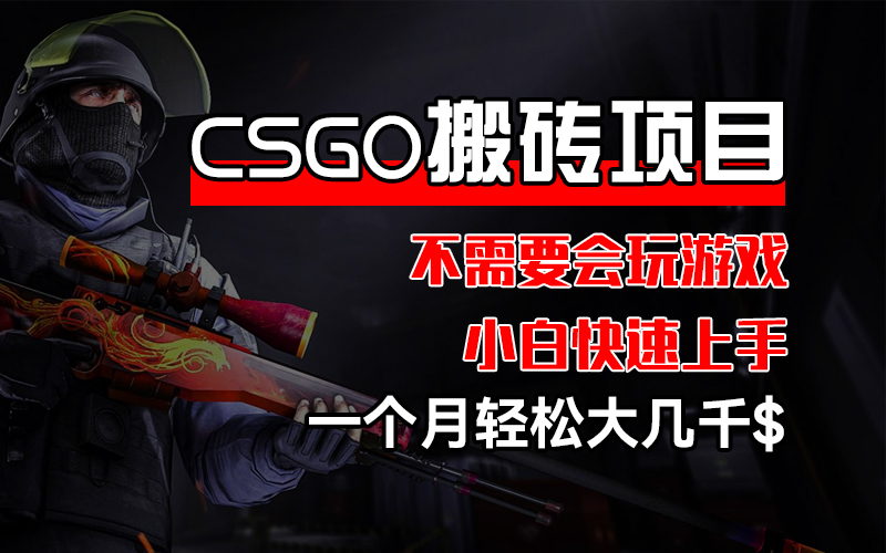 CSGO 装备搬砖项目，操作简单，不需要会玩游戏，小白也能快速上手，一…-太奇网创联盟