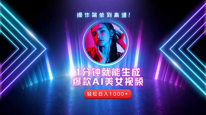 2025年最牛第二职业：用AI拍短视频，从零开始推出爆款账户！-太奇网创联盟
