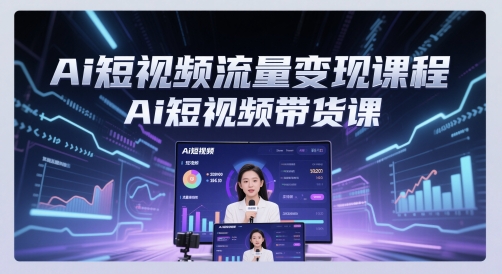 Ai自媒体流量转现课程内容，Ai短视频卖货课-太奇网创联盟