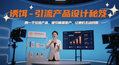鱼饵-引流产品设计方案秘籍，用一个引流产品，吸引住潜在客户，让她们主动找你-太奇网创联盟